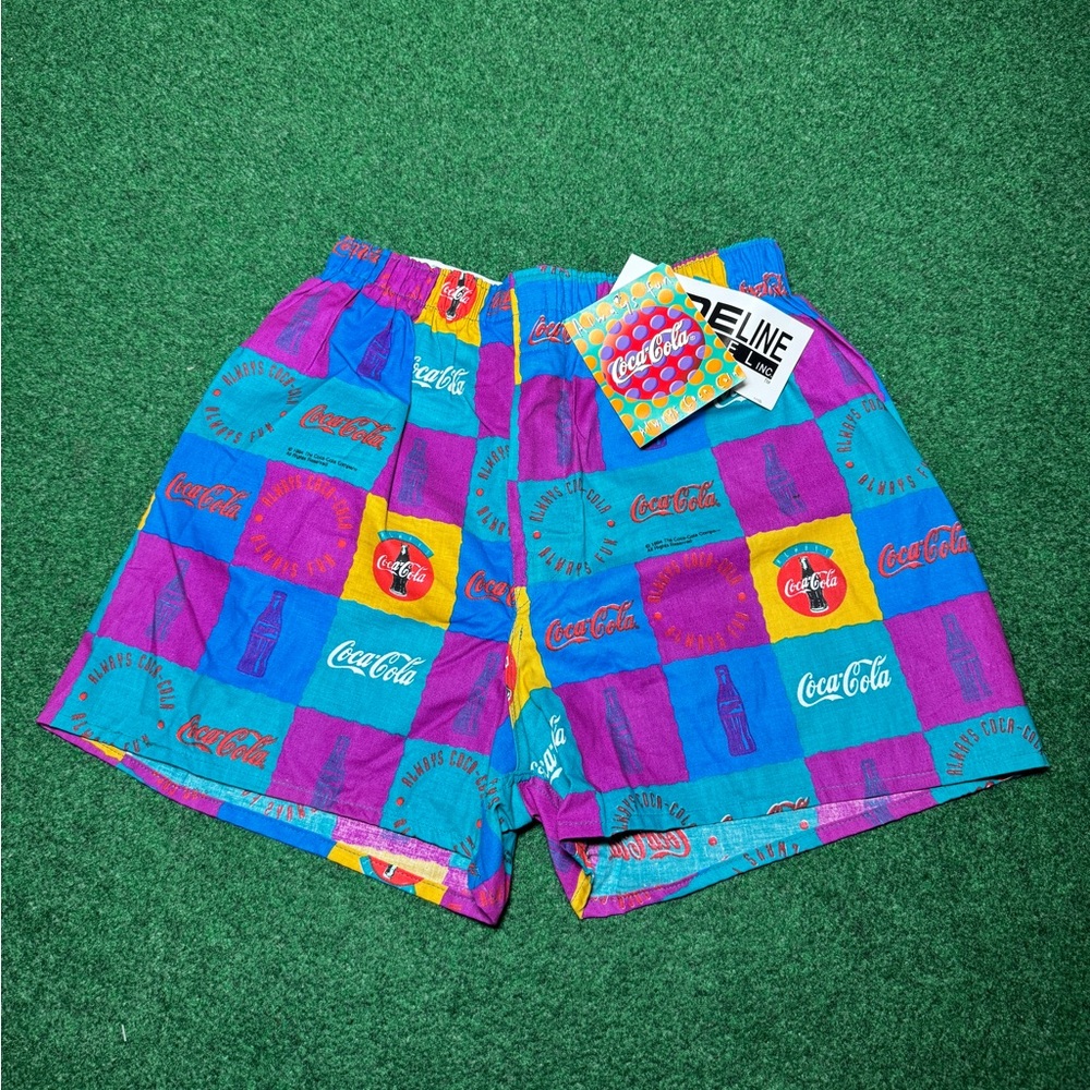 Vintage 90s Coca Cola Shorts, New with tags, Pop Art Style, Coke (Medium)